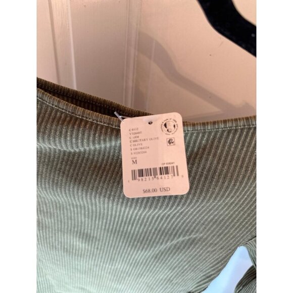 Free People Olive Green Thermal size M NWT - Picture 3 of 4